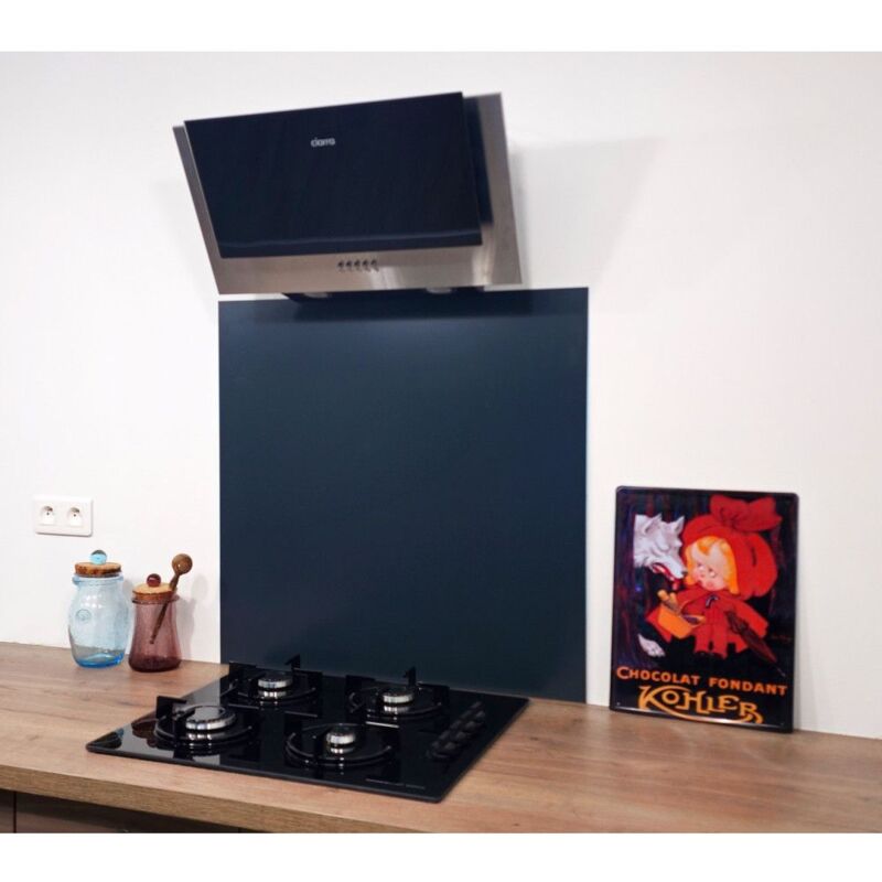 AluCouleur Fond De Hotte/Crédence En Aluminium Gris Anthracite RAL 7016S-11 Tailles - Hauteur 25 Cm X (Longueur 70 Cm