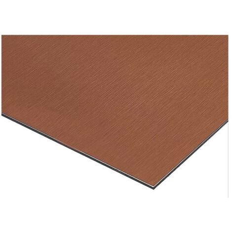 Crédence Composite Aspect Alu Cuivre Brossé - Hauteur 20 cm x Largeur 50 cm