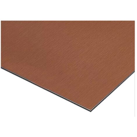 Crédence Composite Aspect Alu Cuivre Brossé - Hauteur 20 cm x Largeur 90 cm
