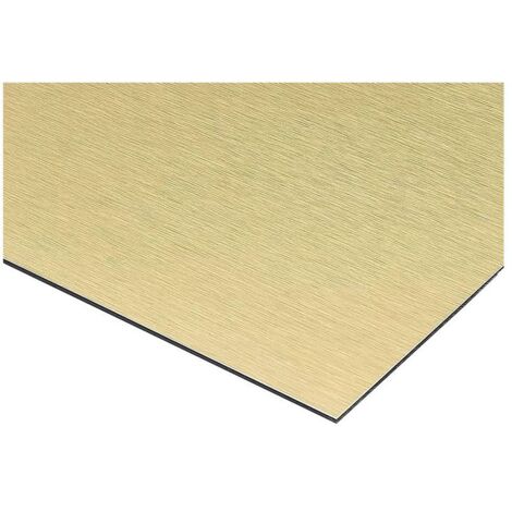 Crédence Composite Aspect Alu Or Brossé - Hauteur 25 cm x Largeur 140 cm