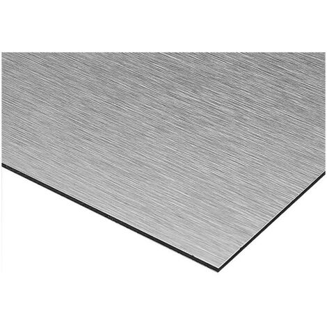 Crédence Composite Aspect Alu Brossé - Hauteur 20 cm x Largeur 50 cm