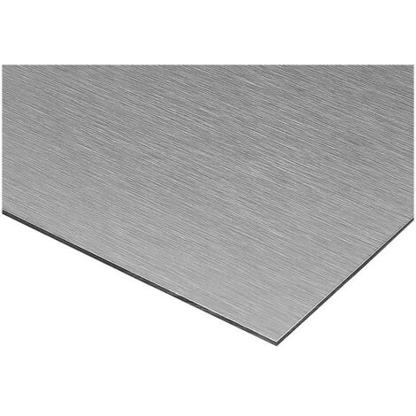 Crédence Composite Aspect Inox Brossé - Hauteur 20 cm x Largeur 50 cm