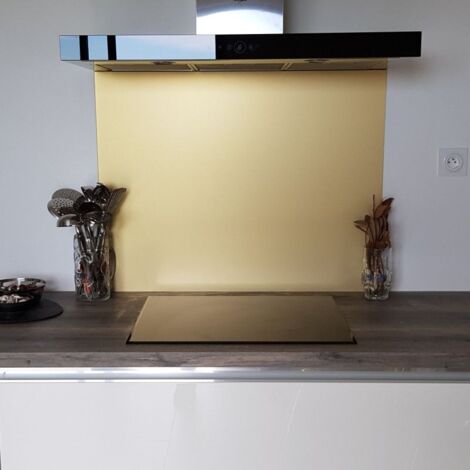 Crédence Alu Anodisé Or - Hauteur 20 cm x Largeur 50 cm