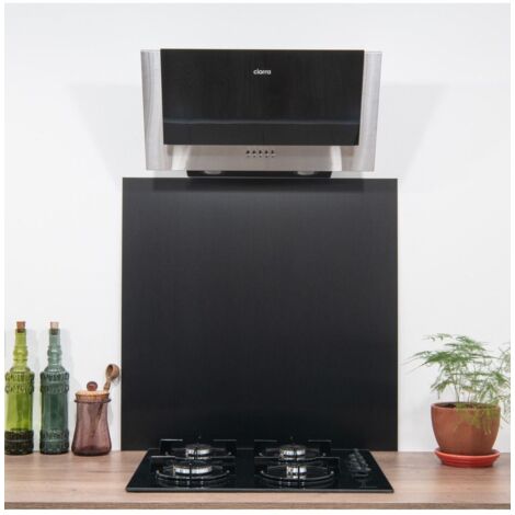 Crédence Alu Anodisé Brossé Noir H 60 cm x L 60 cm 1,5 mm