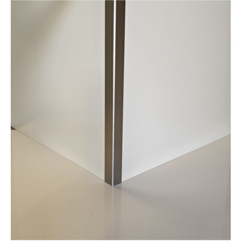 Lot 5 Cornières d'angle Aluminium Anodisé Brossé-épaisseur 1,5 mm- Long 150 cm (3 cm x 5 cm )