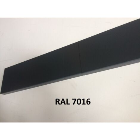 Bande de Rive Aluminium Gris Anthracite RAL 7016 (1 pli, retour 30 mm, ep 1mm) Hauteur : 90 mm