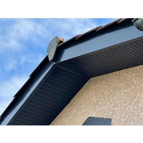 Bande de Rive Aluminium Gris Anthracite RAL 7016 (1 pli, retour 30 mm, ep 1mm) Hauteur : 90 mm