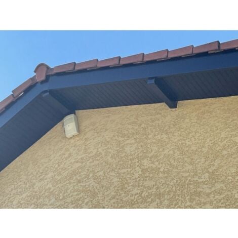 Bande de Rive Aluminium Gris Anthracite RAL 7016 (1 pli, retour 30 mm, ep 1mm) Hauteur : 90 mm