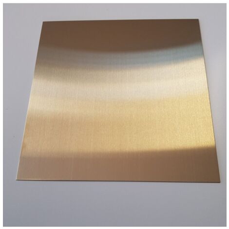 Crédence Inox Brossé Laiton 0,8mm  - Hauteur 20 cm x Largeur 50 cm