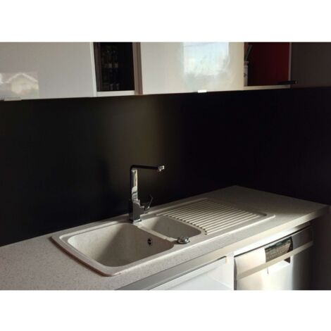 Crédence Alu Noir RAL 9005 -  H 55 cm x L 80 cm   1,5mm