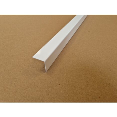 Lot 5 Cornières d'angle Alu Blanc Pur RAL 9010 Brillant - Couleur Extérieur - Longueur 150cm (3cm x 3cm) de 1mm
