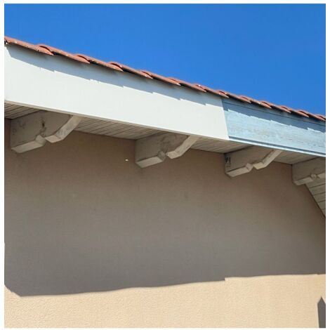 Bande de Rive Aluminium Blanc Pur RAL 9010 Brillant (1 pli, retour 25 mm, ep 1.5mm) Hauteur : 60 mm