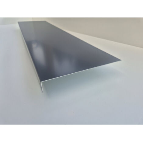 Bande de Rive Aluminium Gris Ardoise RAL 7015 (1 pli, retour 30 mm, ep 1.5mm) Hauteur : 70 mm