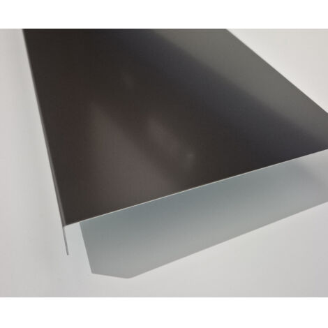 Bande de Rive Aluminium Marron RAL 1247 (1 pli, retour 25 mm, ep 1mm) Hauteur : 170 mm