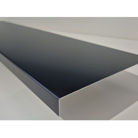 Bande de Rive Aluminium Noir Foncé RAL 9005 (1 pli, retour 20 mm, ep 1mm) Hauteur : 80 mm