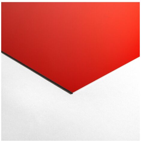 Crédence Alu Rouge RAL 3020 -H 30 cm x L 30 cm de 1,5mm