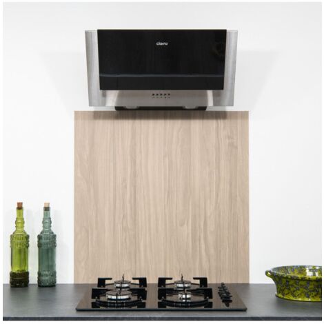 Crédence Alu Aspect Chêne Clair H 65 cm x L 90 cm 1,5 mm (1/3)