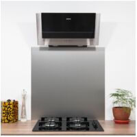 Crédence/fond De Hotte En Aluminium Noir Satiné - 110x75 Cm, épaisseur 1,5 Mm | Alimentaire, Facile à Poser