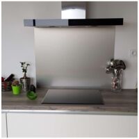 Crédence Composite Aspect Alu Brossé - Hauteur 70 cm x Largeur 140 cm