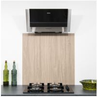 Crédence Alu Aspect Chêne Clair H 75 cm x L 80 cm 1,5 mm