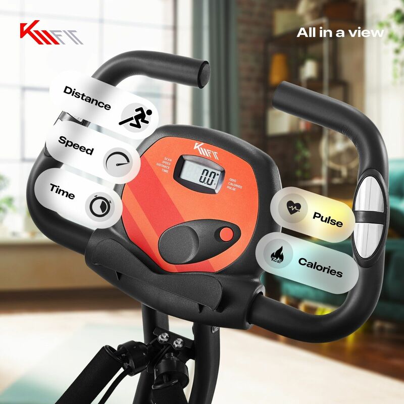 KM Fit Exercise Bike Foldable Fitness Bike up to 100 kg