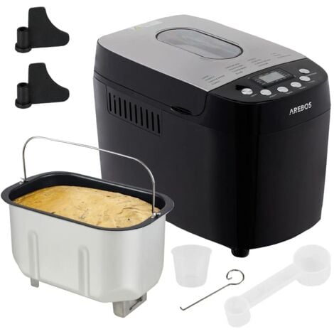 Arebos 1500g Bread Maker | With 15 Programs | 2 Kneading