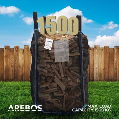 10 x Hochwertiger Holz Big Bag mit Auslaufboden/Sternenboden speziell für Brennholz * Woodbag