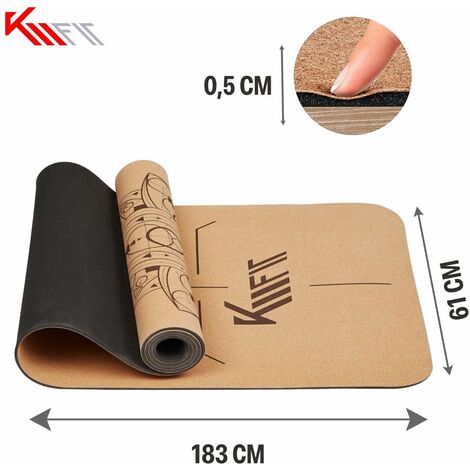 KM-Fit TPE yoga mat gymnastics mat with carrying strap yoga mat padded &  non-slip