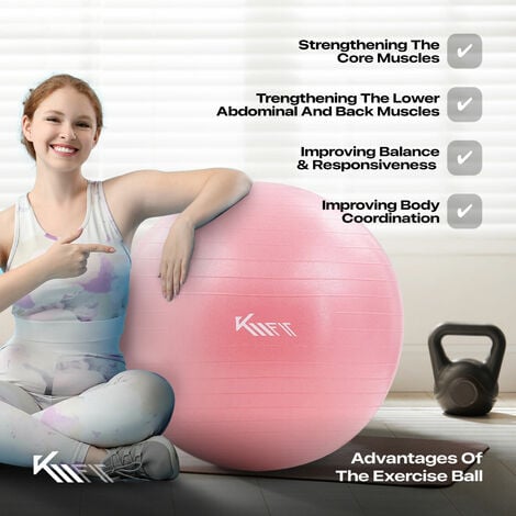 Exercise Workout Yoga Ball for Yoga Fitness Pilates Sculpting Balance with  Pump