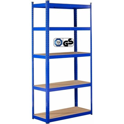 G-Rack 71 H x 47 L x 24 W Garage Storage Shelving Unit - Metal Shelf -  Built to Last Storage - Heavy Duty 5 Tier Storage Shelf - Blue Shelving  Unit