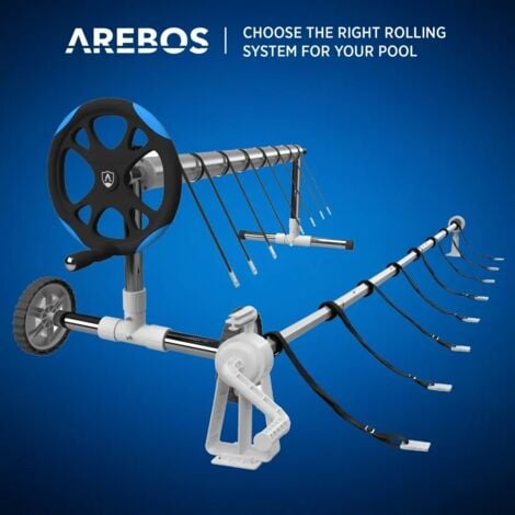 AREBOS Pool Retractor for Solar Foil Pool Cover Retractor Tarpaulin 1-6 m