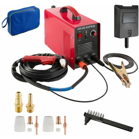 AREBOS Plasma Cutter Cut40 Plasma cutter up to 12 mm cutting depth IGBT welder Plasma Cutter cut-off cutter compact 230 V 20-40 A no power connection necessary incl.accessories