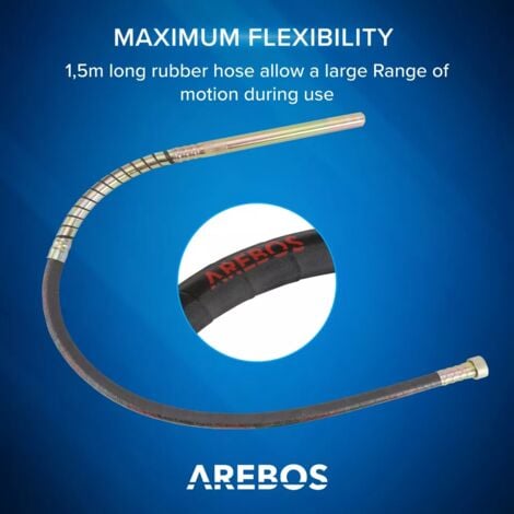 AREBOS Concrete Vibrator 580W Internal Vibrator Handheld Vibrator Poker Vibrator
