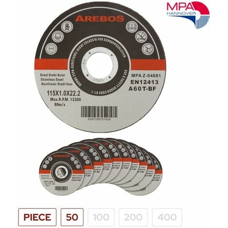 ABRACS Phoenix II 115mm x 1.0mm Slitting Cutting Disc 4 1/2" Inox Thin Metal