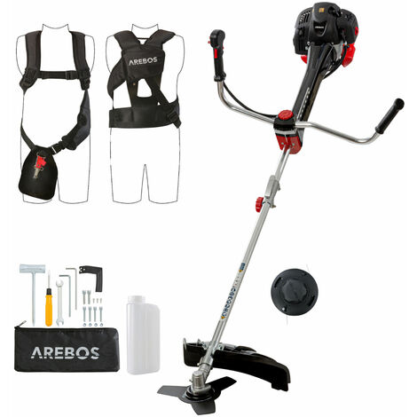 AREBOS Premium Petrol String trimmer – Lawn trimmer 52ccm 3.0hp