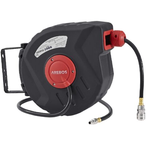 AREBOS Compressed Air Hose Reel Automatic Tube Hose Reel Drum 10 m