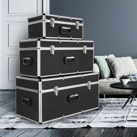 AREBOS Set of 3 Portable Transport Case Aluminium Case Tool Case Transport Box