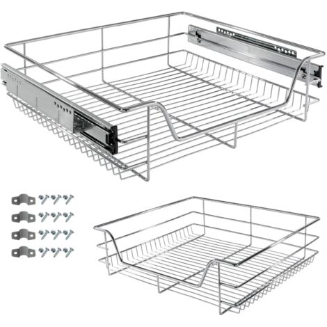 AREBOS Telescopic Drawer 60 cm - silver