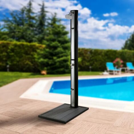 AREBOS 35 L Solar Shower with Ground Element Garden Shower Pool Shower ...