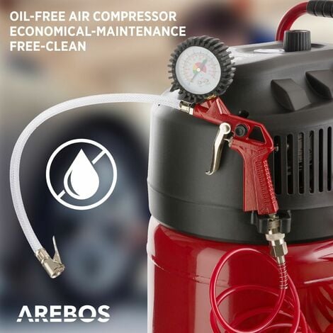 AREBOS Air Compressor 50 L Portable 10 Bar with 13-piece Tool Kit
