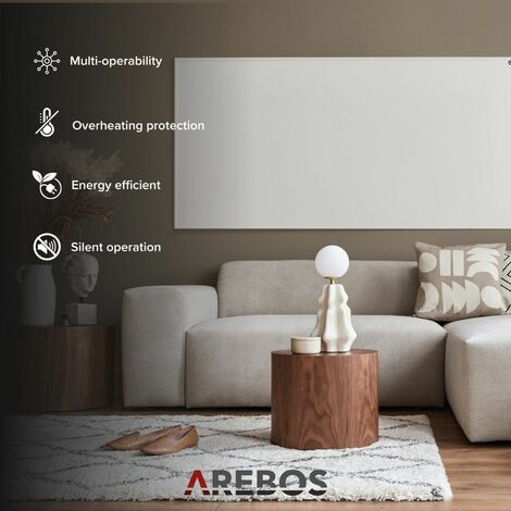 AREBOS Infrared Wall Heating Heater Radiator Thin Thermostat WIFI 700W