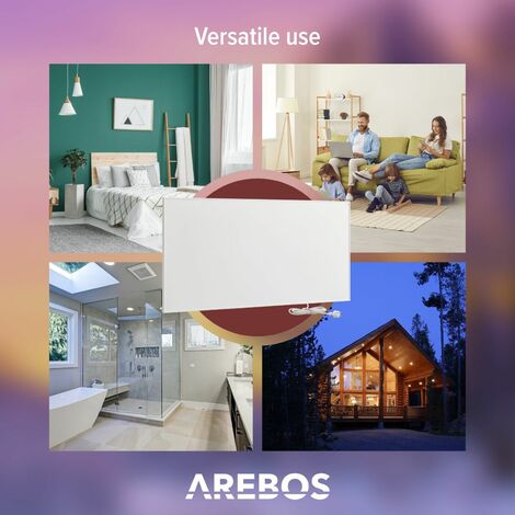 AREBOS Infrared Wall Heating Heater Radiator Thin Thermostat WIFI 700W