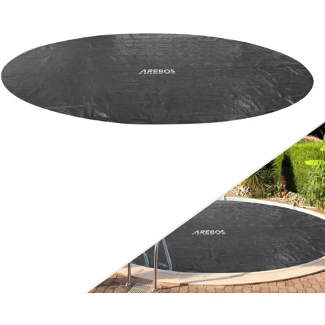 AREBOS Heat Tarpaulin Solar Foil Solar Tarpaulin Solar Heating Pool Heating 120 mic 3,66 m Black