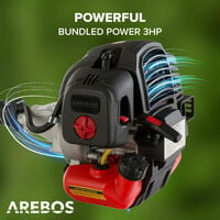 AREBOS ECO 2in1 Petrol String trimmer Lawn trimmer - red / black