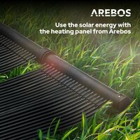 2 x AREBOS solar heating solar collector pool heating solar mat solar absorber - black