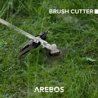AREBOS Petrol brushcutter 4in1 high pruner chain saw hedge trimmer - red / black