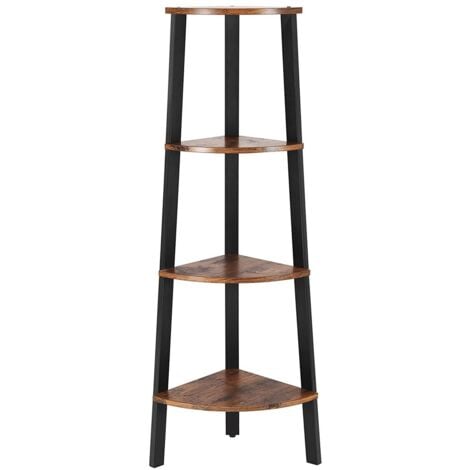 Industrielles Eckregal mit 4 Ebenen - L48,5 x H125 cm