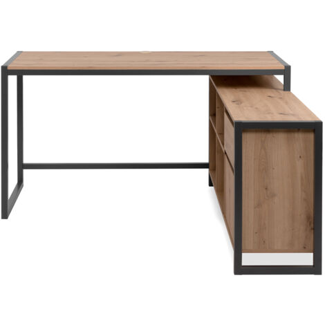 Wandlungsfähiger Eckschreibtisch Eiche Dekor L139 cm - Prague