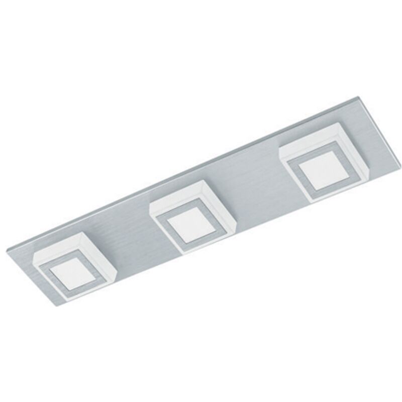 Eglo Led De techo masiano pendiente 3 llamas luminaria sala aluminio y luz pasillo blanco x 33