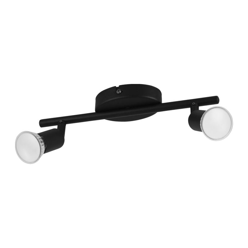 Eglo Led De techo 2 llama foco metal sala estar en negro cocina gu10 285